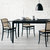 MOANRO北欧简约实木饭桌家用小户 型现代4人黑色ins网红餐桌椅组合(餐桌1.4m+餐椅x2)第4张高清大图
