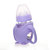 运智贝企鹅奶瓶新生儿宝宝玻璃奶瓶宽口带手柄奶瓶(紫色 160ml)第5张高清大图