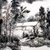 杨海威<夏木山居> 国画 山水画 水墨写意 山水 树木 房屋 横幅第4张高清大图