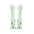 家居百货清洁用手套E762橡胶加绒加厚型PVC防水防滑家务手套(加绒束口花边绿色 一双)第2张高清大图