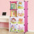 索尔诺 卡通书柜儿童书架自由组合玩具收纳柜简易储物置物架柜子(A6208粉色 双排三排书柜)第2张高清大图