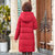 女士中老年羽绒服女中长款时尚洋气大码棉衣袄妈妈冬装外套9106(粉红色 XL)第4张高清大图