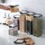 密封罐透明塑料厨房香料食品坚果咖啡豆储物罐家用五谷杂粮收纳盒(大号-1250ML（3个装）)第4张高清大图