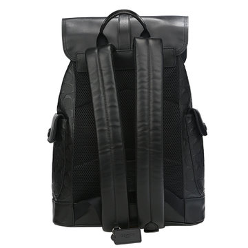 COACH/蔻驰  新款时尚潮流皮质大号登山包 双肩包 F50053(黑色)