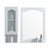 科玛斯橡木浴室柜美式实木镜柜卫浴美式镜柜卫生间储物柜组合侧柜C156(白色 右镜 90cm长)第2张高清大图