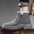 2021冬季新款雪地靴保暖加绒棉靴加厚马丁靴防滑拉链男靴(灰色 42)第3张高清大图