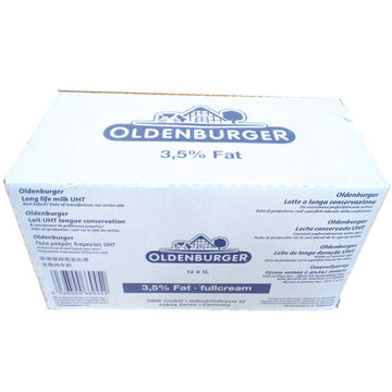 欧德堡（Oldenburger）超高温处理全脂纯牛奶1L*12 德国进口