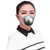 原森态便携式动力防护口罩钛晶灰 便携电子防雾霾pm2.5活性炭呼吸阀电动滤芯眼镜不起雾面罩面具第5张高清大图