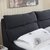 乔林曼兰 简约现代 时尚十字双枕布艺床(墨灰色 1.8×2m床)第4张高清大图