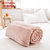 日式无印风格法莱绒毛毯加厚纯色秋冬法兰绒良品办公室盖毯tp2981(粉红色 M)第5张高清大图