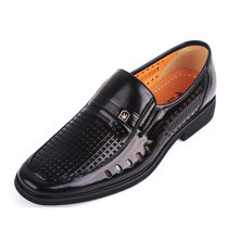 米斯康MR.KANG夏季米斯康皮凉鞋 男士鞋子洞洞鞋牛皮包头凉鞋 正装皮鞋5222-1(黑色)
