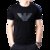 LIDEN AMANI 阿玛尼短袖T恤衫棉质中青年商务休闲时尚上衣体恤(黑色 175/XL)第3张高清大图