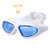 狂神大框成人防雾防水泳镜送鼻夹耳塞套装游泳眼镜套装(白色)第5张高清大图