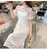 2021夏季新款中国风气质日常款旗袍纯色刺绣蕾丝连衣裙(白色 M)第8张高清大图