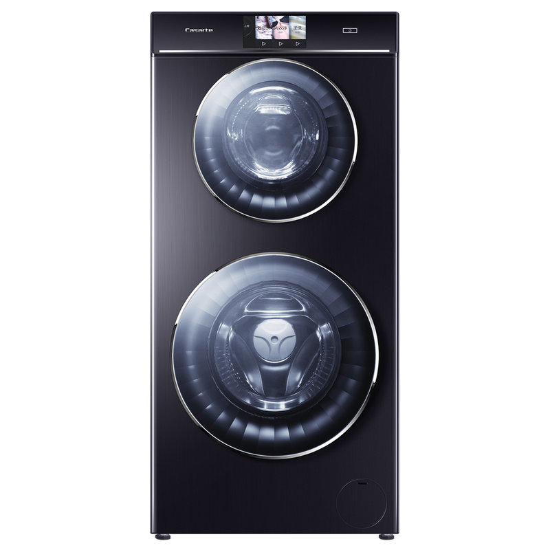卡萨帝casarte17公斤滚筒洗衣机直驱烘干大双子c8hd17p2u1晶钻紫