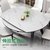 俊采云JCY-G3岩板餐桌椅组合可伸缩折叠家用小户型可变圆桌直径130厘米单桌+8椅（单位：组）(亮白色)第5张高清大图