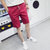 bebeeru男装新款夏装短袖衬衣时尚休闲衬衫男士韩版加大码 F03(s11红色 4XL)第2张高清大图