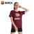 巴塞罗那俱乐部商品丨男女通用巴萨T恤圆领球衣短袖梅西球迷周边(酒红色 XXL)第5张高清大图