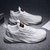 阿帕图男鞋跑步鞋飞织轻便软底网面透气运动鞋(白色 44)第3张高清大图