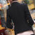 短款小西装女2021春秋新款韩版修身显瘦小西装西服大码女装外套  tfCF836(黑色 XL)第3张高清大图