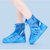 【升级防滑加厚款】百搭防水鞋套户外旅游防雨鞋套男女学生雨靴套(蓝色)第3张高清大图