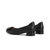 森达2021秋季新款商场同款气质通勤舒适粗跟女浅口单鞋3EQ01CQ1(黑色 38)第5张高清大图