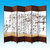 京好 包安装屏风 现代简约环保油画中国风实木纯手工编织折叠隔断客厅E159-1（4片起售）(家和 单面6扇 每扇高200宽50厘米)第5张高清大图