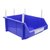 苏识 XK001 蓝色货架斜口分类零件盒 180*120*80mm 组合式物料收纳盒10个装(默认 默认)第2张高清大图
