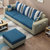 夏树 客厅小户型沙发M333(深蓝色 三人位+脚踏)第2张高清大图