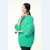 韩版秋季新款宽松显瘦女装毛衣纯色套头七分袖中长款美女装备(绿色 均码)