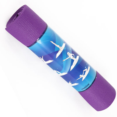 凯速 6mm瑜伽垫 加长加厚印花瑜伽垫子室内休闲地垫 防滑环保瑜伽垫 送包袋(6mm紫色)
