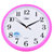 康巴丝时尚创意客厅钟表挂钟静音简约时钟C2246(粉色)第4张高清大图