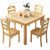 韦斯豪WSH-22E2804D橡胶木正方形餐桌椅组合1+2第2张高清大图