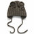 婴儿帽子秋冬针织毛线帽满月帽0-123岁6个月手工编织护耳宝宝帽子(咖啡色 均码3-36个月（42-50CM）)第2张高清大图