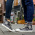 洛尚2017新款时尚高帮帆布鞋女韩版迷彩青少年休闲鞋防滑耐磨情侣板鞋LSWS-80213(迷彩灰 45)第3张高清大图