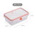茶花冰箱收纳盒水果保鲜盒专用厨房塑料长方形冷冻食品密封盒(橘色 1150ml)第3张高清大图