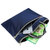 天色 女士办公拉链文件袋 男士文件包 牛津帆布手拎袋 学生补习作业袋 家用收纳袋(蓝色)第4张高清大图