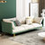 TIMI免洗防污科技布乳胶沙发轻奢三人四人直排组合客厅沙发(暖橘色+米白色 单人位1.1米)第5张高清大图