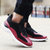 男士运动休闲鞋舒适透气跑步鞋平底保暖棉鞋系带k019(酒红色 44)第3张高清大图