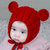 婴儿帽子秋冬针织毛线帽满月帽0-123岁6个月手工编织护耳宝宝帽子(黑色 均码3-36个月（42-50CM）)第4张高清大图