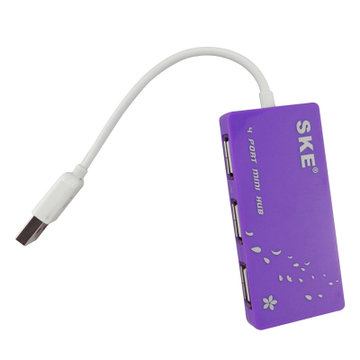 SKE SK-HB02 USB2.0高速4口集线器HUB（紫色）