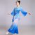 XJ1825秧歌服演出服女2021新款中老年扇子舞蹈服装古典广场舞表演服套装XJ1825(蓝色)第5张高清大图
