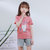 BEBEERU2020春夏款款儿童短袖韩版T恤32支休闲卡通男孩女孩上衣(100 玫红色)第3张高清大图
