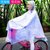 自行车雨衣单人男女成人水衣单车透明韩版学生骑行电动电瓶车雨衣kb6(双帽檐(雪花粉) XXL)第2张高清大图