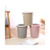 家用创意塑料垃圾桶 客厅简约压圈纸篓 大号卫生间垃圾篓垃圾筒(大号卡其色)