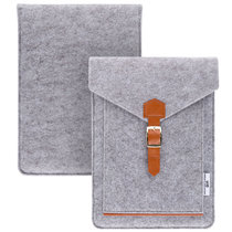 优加 苹果iPad mini2/3/4保护套 内胆包/防摔收纳袋 7.9英寸通用平板电脑套 竖款-灰色