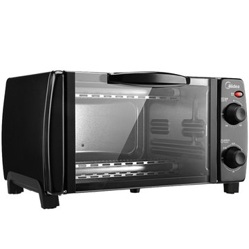 美的(Midea) 电烤箱 双层烤位 机械式烘培 家用多功能迷你 10L小烤箱 T1-L101B