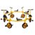 幼儿园多人协力车户外脚踏车三轮车儿童转转车团队玩具车运动器材(黄色)第5张高清大图