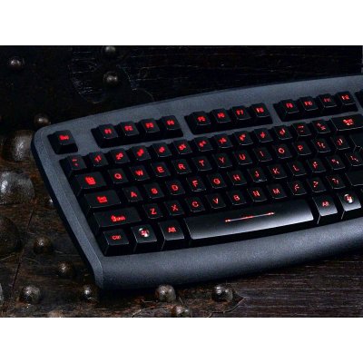 新贵（NEWMEN）GL-100发光有线游戏键盘（红光）