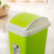 家用厨房垃圾桶12L 手按摇盖垃圾桶篓卧室卫生间客厅长方形彩色垃圾筒 米白-摇盖款(咖啡-摇盖款)第3张高清大图